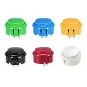 Momentary Game Push Button Switches Game Small Button 30mm/6 Colors/6 Pcs