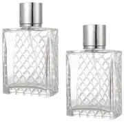 2 Pcs Glass Bottle Spray Perfume Atomizer Bottles Portable Travel Makeup