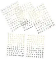 AUTSUPPL 5 Sheets English Alphabet Nail Decals Set Nail Art Stickers for Women Men Boys and Girls Wedding Party DIY Manicure Decorations