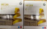2 boxes 145 GE Color Choice Dual Color White Multi Net Style LED Icicle Lights