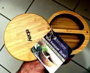 eBay TOTALLY BAMBOO SALT KEEPER DUET- Swivel TOP W / MAGNET-"NEW"