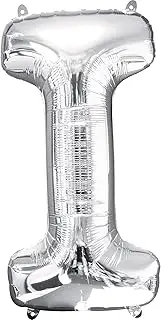 Anagram SuperShape Letter I L34 Foil Balloon, 86 cm Length, Silver