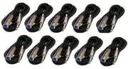 10 x 6Ft XLR 3Pin Female to 1/4" Mono Plug Mic Microphone Audio Cable Lot 6 Foot