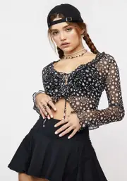 [Free People] Marne Sheer Crop Top