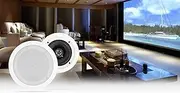 Rockville 2 HC55-16 White 5.25" 300 Watt in-Ceiling Home Theater Speakers 16 Ohm