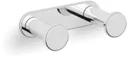WS Bath Collections Ice WSBC 29007 Ice Double Robe Hook Rack - Chrome