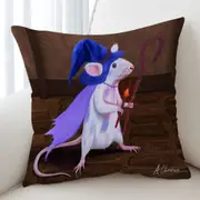 Cool and Cute Magus the Mouse Wizard Cushion Cover