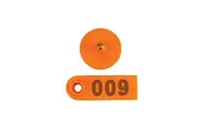 1-100 Cattle Number Ear Tag 5x2cm Set - Orange Mini Pig Sheep Livestock Label