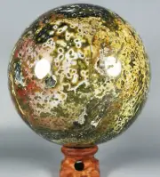 1638g Raw NATURAL OCEAN JASPER QUARTZ Geode CRYSTAL sphere BALL HEALING
