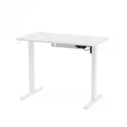 Advwin Electric Standing Desk Height Adjustable 100 x 55 cm White Frame + White Desktop