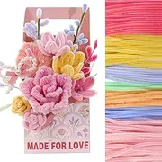 Pipe Cleaners Flower Making Kit, DIY Flower Bouquet Kit,Pipe Cleaners Bulk Set for DIY Art and Craft Decorations,Craft Supplies