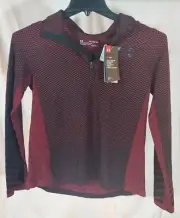 Under Armour Youth Xtra Large Burgundy Quarter Zip Pullover Heatgear
