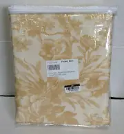 Pottery Barn Sorrel Toile Linen Cotton Blackout Curtain drape panel gold 50x84