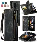 For Samsung Galaxy Z Fold4 5 6 Flip Handy Card Slots Wallet Leather Case Cover