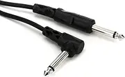 Hosa CPP-110R 1/4 Inch TS to Right-Angle 1/4 Inch TS Unbalanced Interconnect Cable, 10 Feet
