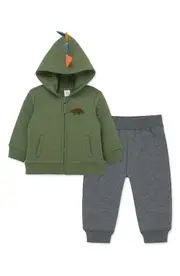 Little Me Dino Hoodie & Joggers Set