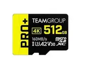 Team Group PRO 512GB MicroSDXC Memory Card [TPPMSDX512GIA2V3003]