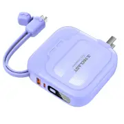 TECLAST S10 Pro 22.5W 10000mAh Comes with Plug Power Bank Built-in Type-C+iP Cable External Battery Power Supply with 2