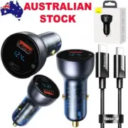 Baseus 65W Particular Digital Display QC PPS USB Type-C Dual Fast Car Charger