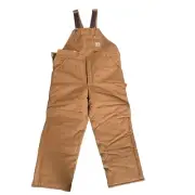 NWT Carhartt Men’s Arctic Quilt Lined Duck Bib Overall Brown Size 42 x 30 NEW