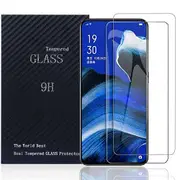 [2 PACK] Oppo Reno2 Z Full Coverage Tempered Glass Screen Protector Guard (Clear) - Case Friendly