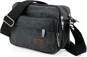 [GEARONIC] Men Vintage Crossbody Canvas Messenger Shoulder Bag School Hiking Military Travel Satchel