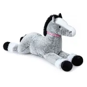 Catzon Giant Plush Toy Horse Stuffed Animal Pillow Birthday Gift for Kids-Gray