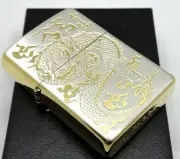 Zippo Dragon Legendary Creature Gold Silver Etching Brass Dragon-Ssg1 Japan