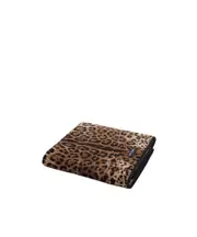 Dolce Gabbana Leopard Printed Terry Bath Towel One size Black