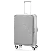 American Tourister Curio Book Opening 75 cm Expandable Spinner Suitcase - Cool Grey