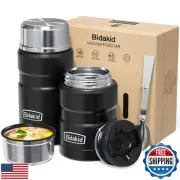 Bidakid Containers for Hot Food, 2 Pack insulated food jar for hot, soup vess