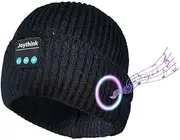 [Joythink] Bluetooth Beanie Hats Earflap Stocking Caps with Ears Wireless Headphones Music Winter Knit Hat Soft Warm Men Women Outdoor Sports Fitness Travel Birthday Xmas