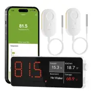 WiFi Refrigerator Thermometer Digital Freezer Alarm, Remote Email & App Alert...