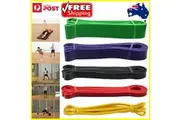 SET OF 5 HEAVY DUTY RESISTANCE BAND BANDS LOOP POWER GYM FITNESS EXERCISE YOGA WORKOUT