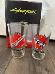 Cyberpunk 2077 Silverhand Pint Glass Set - New in Box