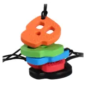 Kids Adults Chew Necklace Autism Sensory Fidget Toy Skull Head ADHD ADD