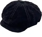 [Sandy Ting] Men's 8 Piece Newsboy Flat Cap Leather Gatsby Ivy Golf Cabbie Hat