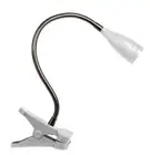 LimeLights Flexible Gooseneck LED Clip Light Desk Lamp White