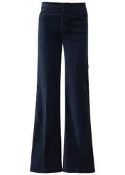 Paige Leenah Velvet Flared-leg Jeans - Navy - 24 (W24 / UK 4 / Xxs) 24 (W24 / UK 4 / XXS)