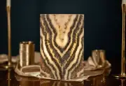 Banded Onyx Lamp, Onyx Table Lamp, Fancy Home Decor, Healing Crystal Lamp, 13" H