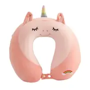 ANYPACK Neck Pillow Unicorn Cartoon Memory Cotton U-shaped Soft Fluffy Comfortable Sleep Headrest