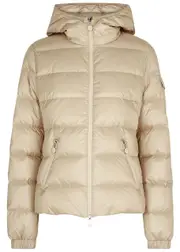 Moncler Gles Hooded Quilted Shell Jacket - Ivory - 2 2