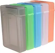 Happyyami 5Pcs Portable Hard Drive Protection Case Durable Plastic Storage Box for Digital Accessories Organizer Mixed Colors Easy to Use with Strong Snap Lock Design