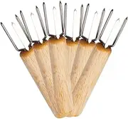 LIGIGWASH 6Pcs Corn Forks Convenient BBQ Skewers for Outdoor Camping Home Use for Enjoying Corn The Cob and More