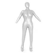 Compact and Affordable Full Body Inflatable Mannequin Silver Torso Dummy