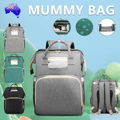 Multifunctional Baby Diaper Nappy Backpack Waterproof Mummy Changing Bag AU