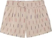 [Gocco] Girls' Pantalón Corto Ikat Blanco Board Shorts, Off-White