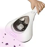 Bed 10KPa Suction and Low Noise Purple Light Washable Filter for Deep Clean Portable Handheld Mattr for/Pet Hair White One Size