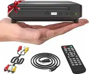 [Ceihoit] Mini HD DVD Player, CD Players for Home, DVD Players for TV, HDMI and RCA Cable Included, Up-Convert to HD 1080p, All Region, Breakpoint Memory, Built-in PAL/NTSC, USB 2.0