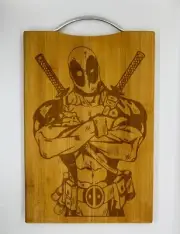 deadpool laser engraved cuttingboard personalized Christmas birthday gift